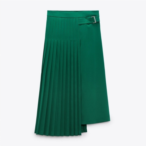 Zara belted pleated Skirt - Picture 3 of 8